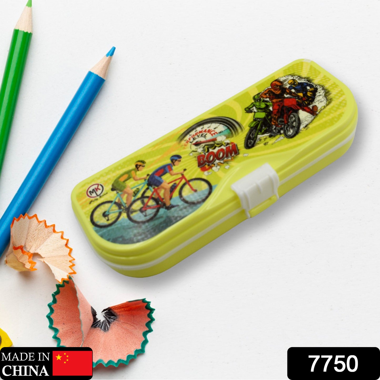 7750 Multipurpose Compass Box Pencil Box With 3 Compartments For School Cartoon Printed Pencil Case For Kids Birthday Gift For Girls  Boys