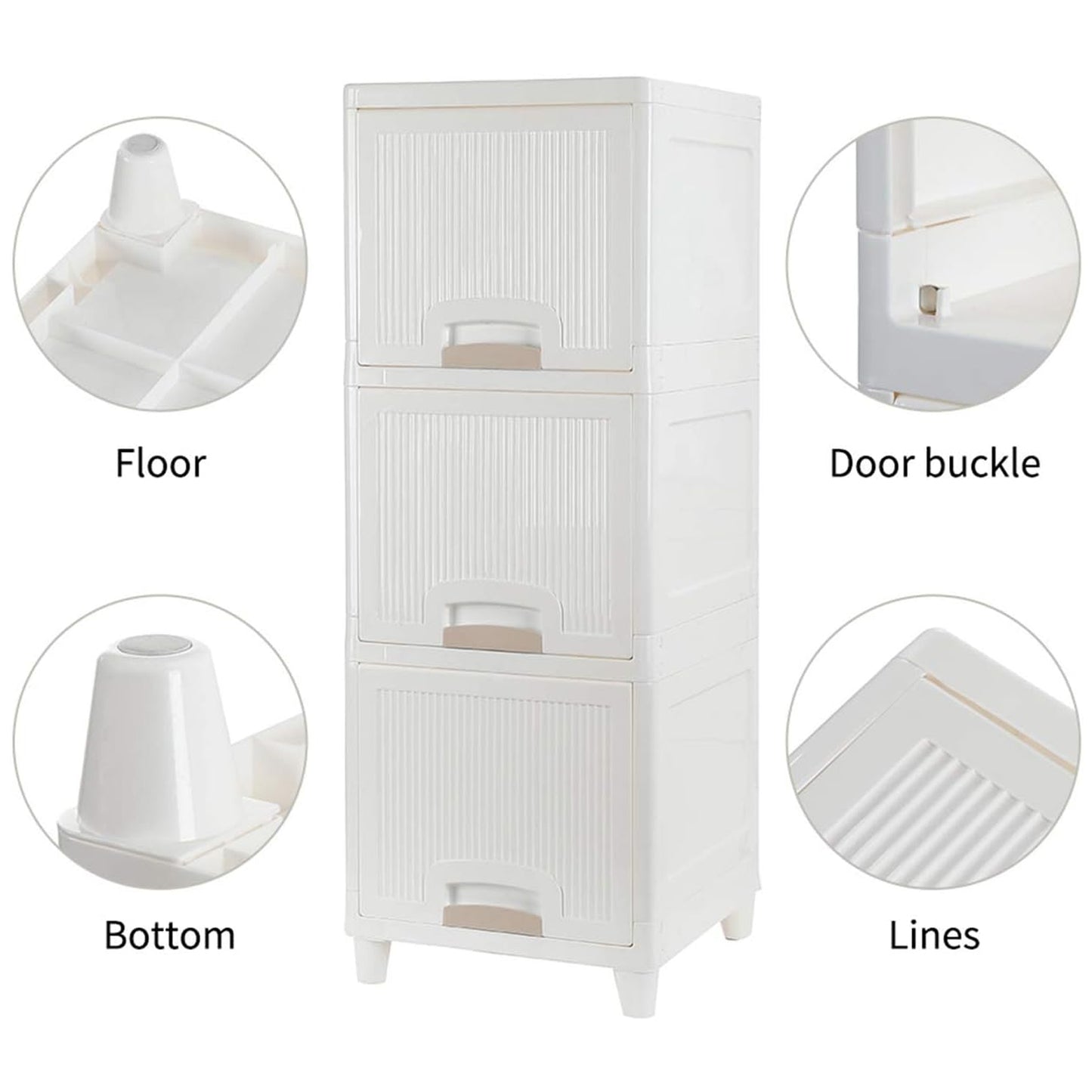 2-Layer Foldable Storage Drawer Unit