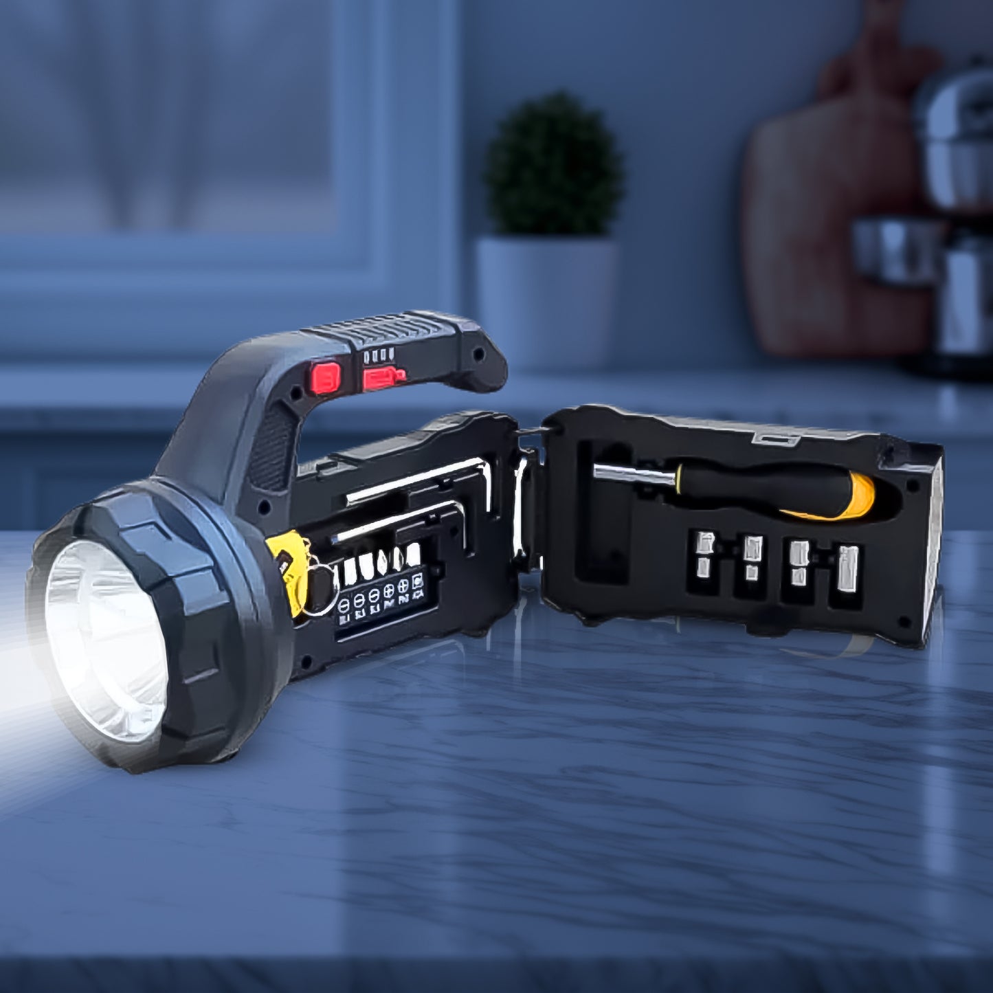 Multi Functional Sos Light With Tool Box Torchlight (18 W)