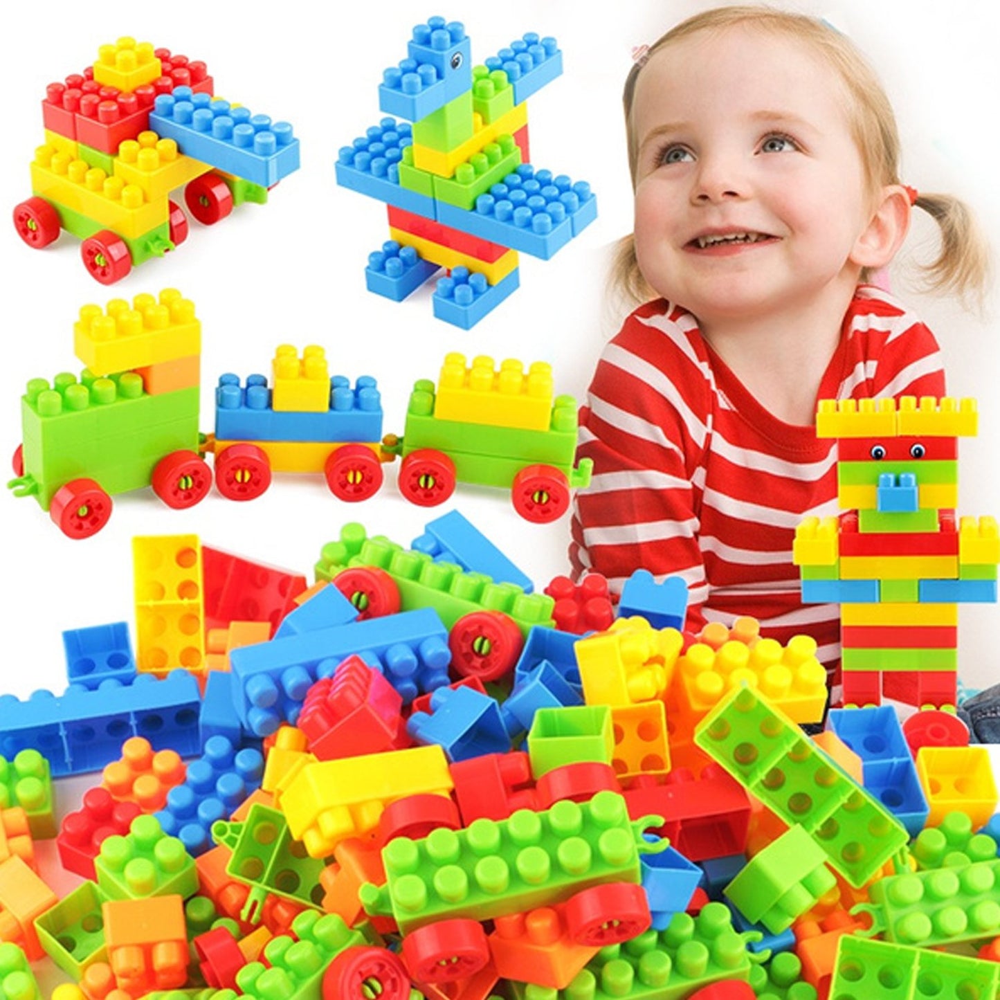 Kids Construction Toy Blocks – House Set