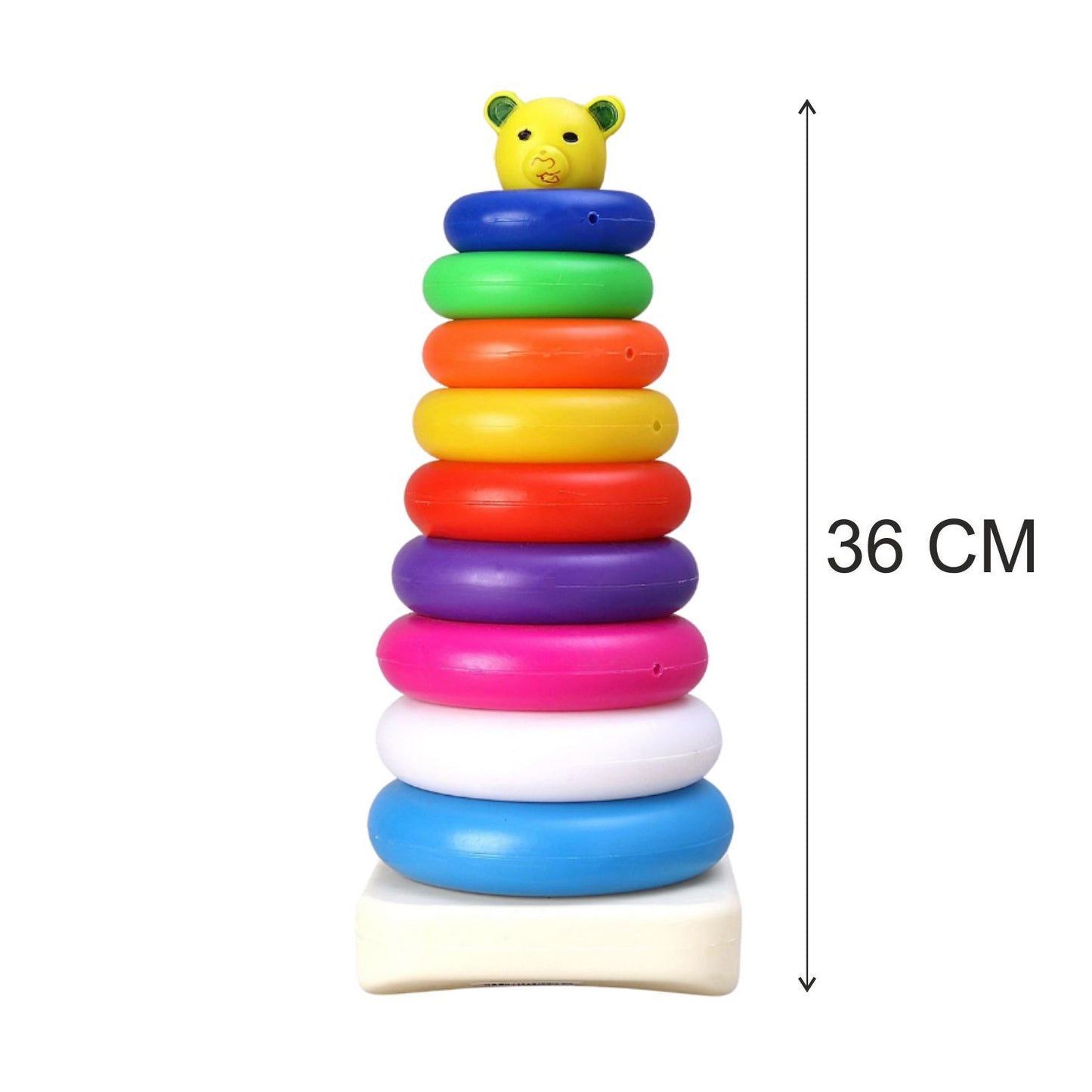 Colorful Teddy Stacking Ring Toy for Babies (9 pcs)