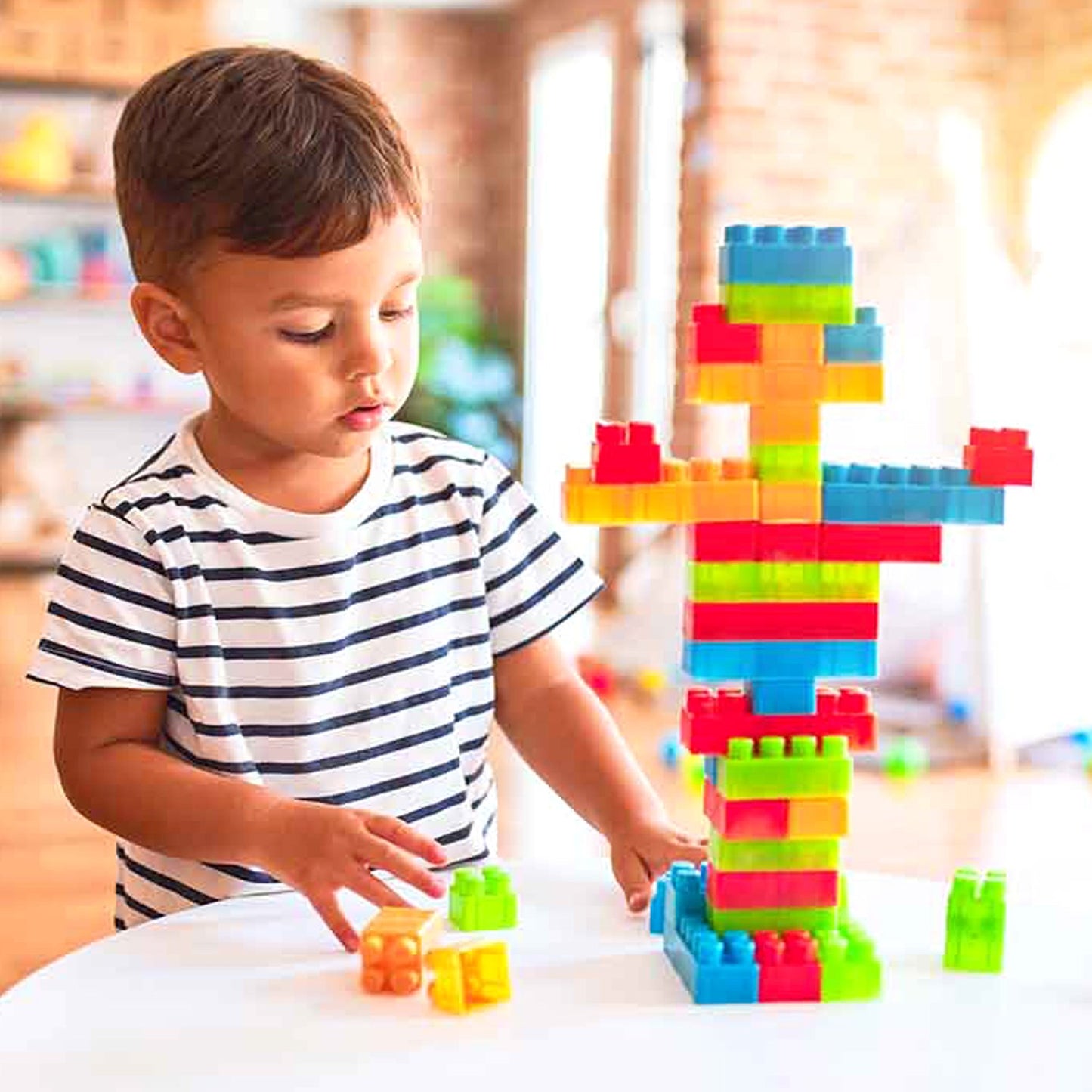 Kids Construction Toy Blocks – House Set