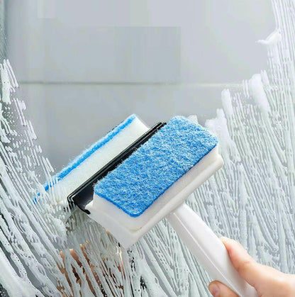 2-in-1 Bathroom & Window Glass Wiper – Grout & Tile Cleaner