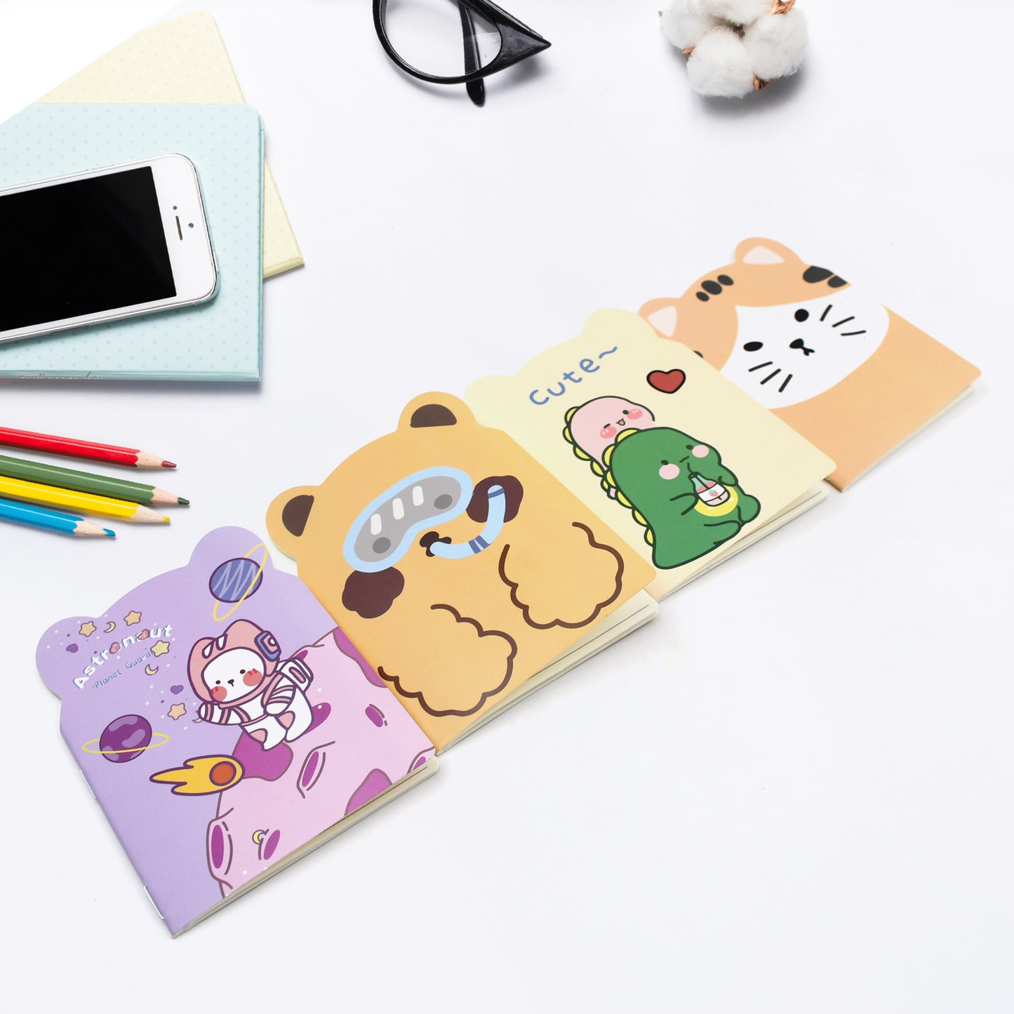 Compact Cartoon Memo Notepad (120x85mm)