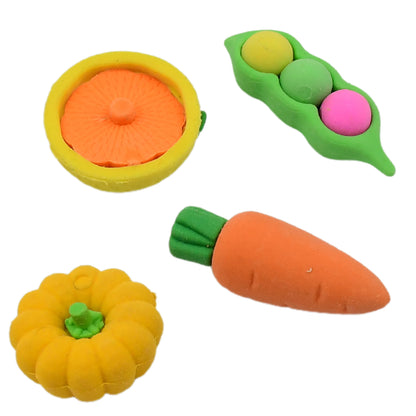 Colorful Fancy Erasers - 4 Pc Set