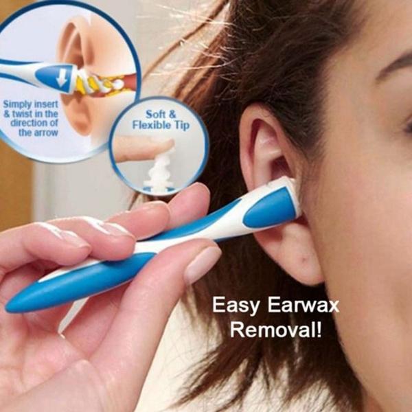 4656 Smart Swab Silicone Easy Earwax Removal With 16 Replacement Disposable Soft Tipsear Wax