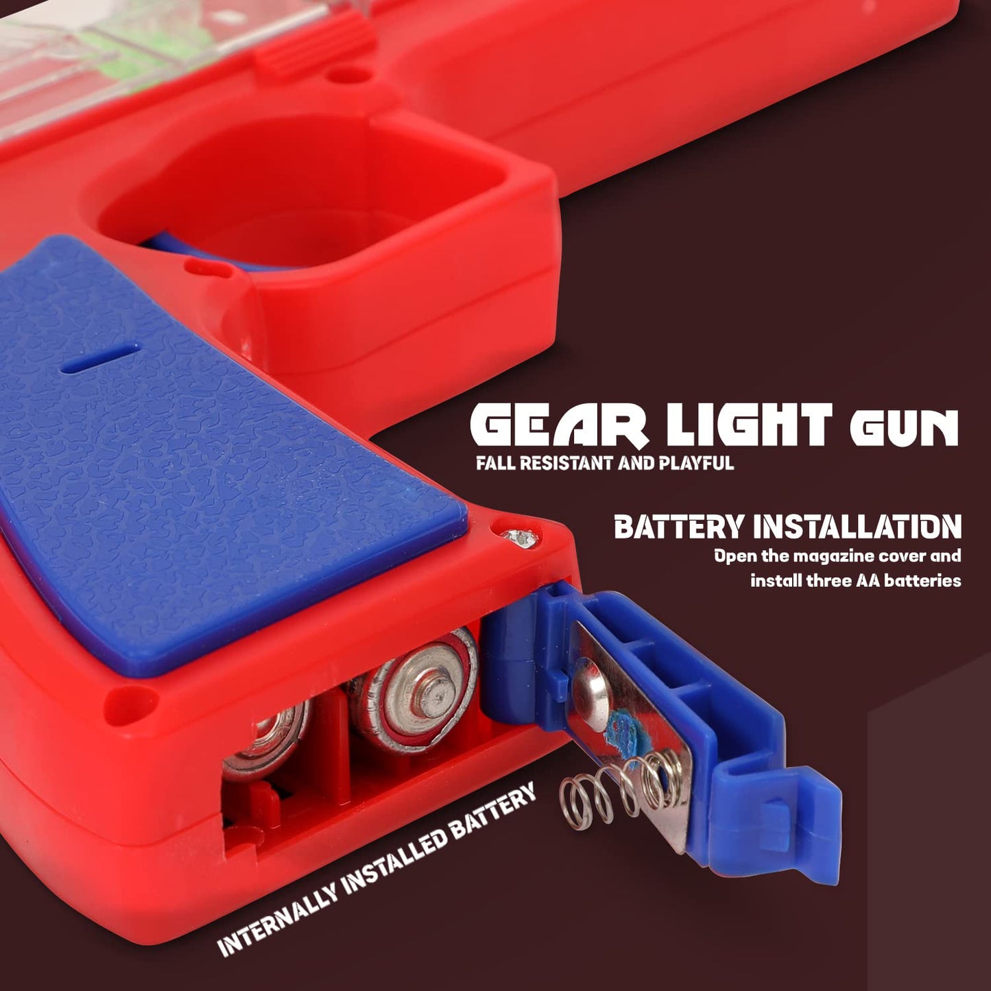 Electric Laser Toy Gun with Rotating Gear