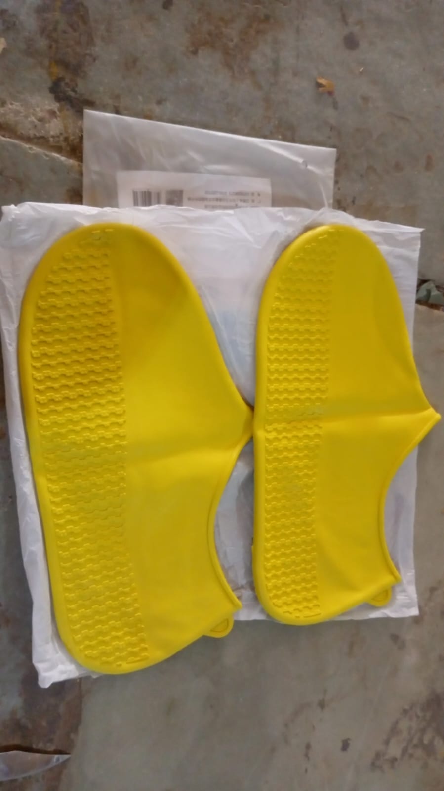 17983 Non-slip Silicone Rain Reusable Anti Skid Waterproof Fordable Boot Shoe Cover (Extra Large Size (Xl) 1 Pair  Yellow)