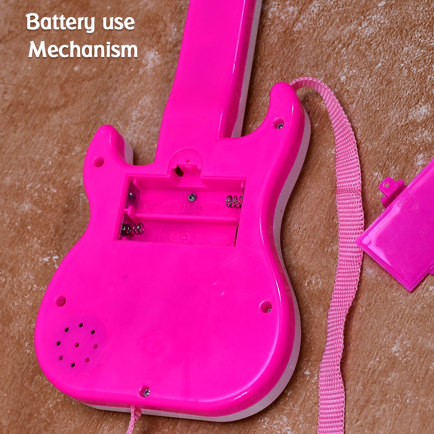 4464 Battery Operated Musical Instruments Mini Guitar Toys And Light For 3+years Old Kids.