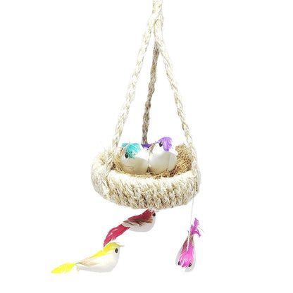 Artificial Jute Birds Nest Jhumar – Unique Wall Hanging