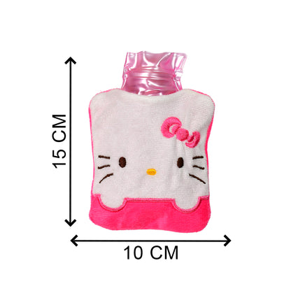 6520 Pink Hello Kitty Small Hot Water Bag With Cover For Pain Relief Neck Shoulder Pain And Hand Feet Warmer Menstrual Cramps.