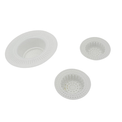 Plastic Sink Strainer Set – 3 Pcs Waste Filter for Kitchen Basin