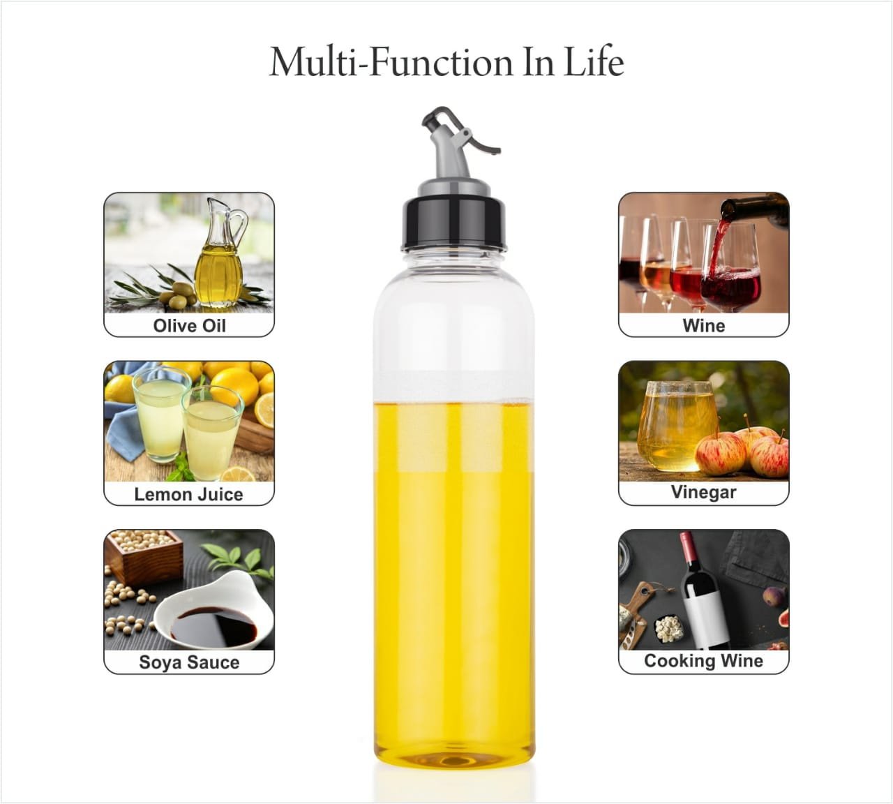 1L Transparent Oil Dispenser