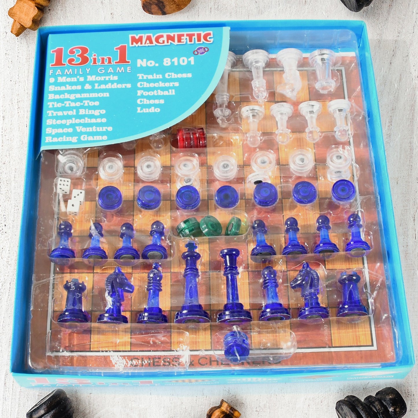 Multi-Game Family Set: Chess, Ludo, Snakes & Ladders & More