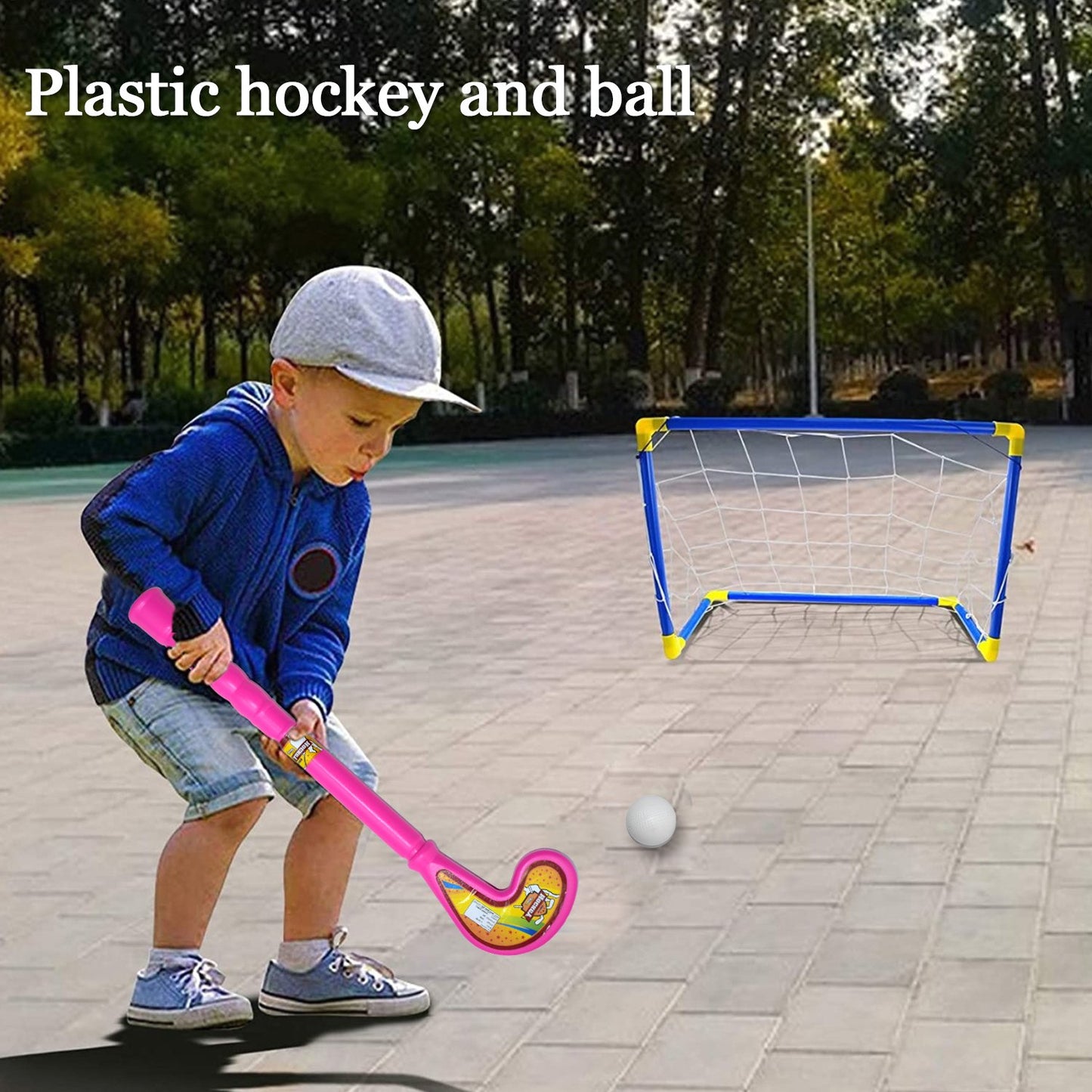 Plastic Bat and Ball Hockey Set for Kids – Easy Play