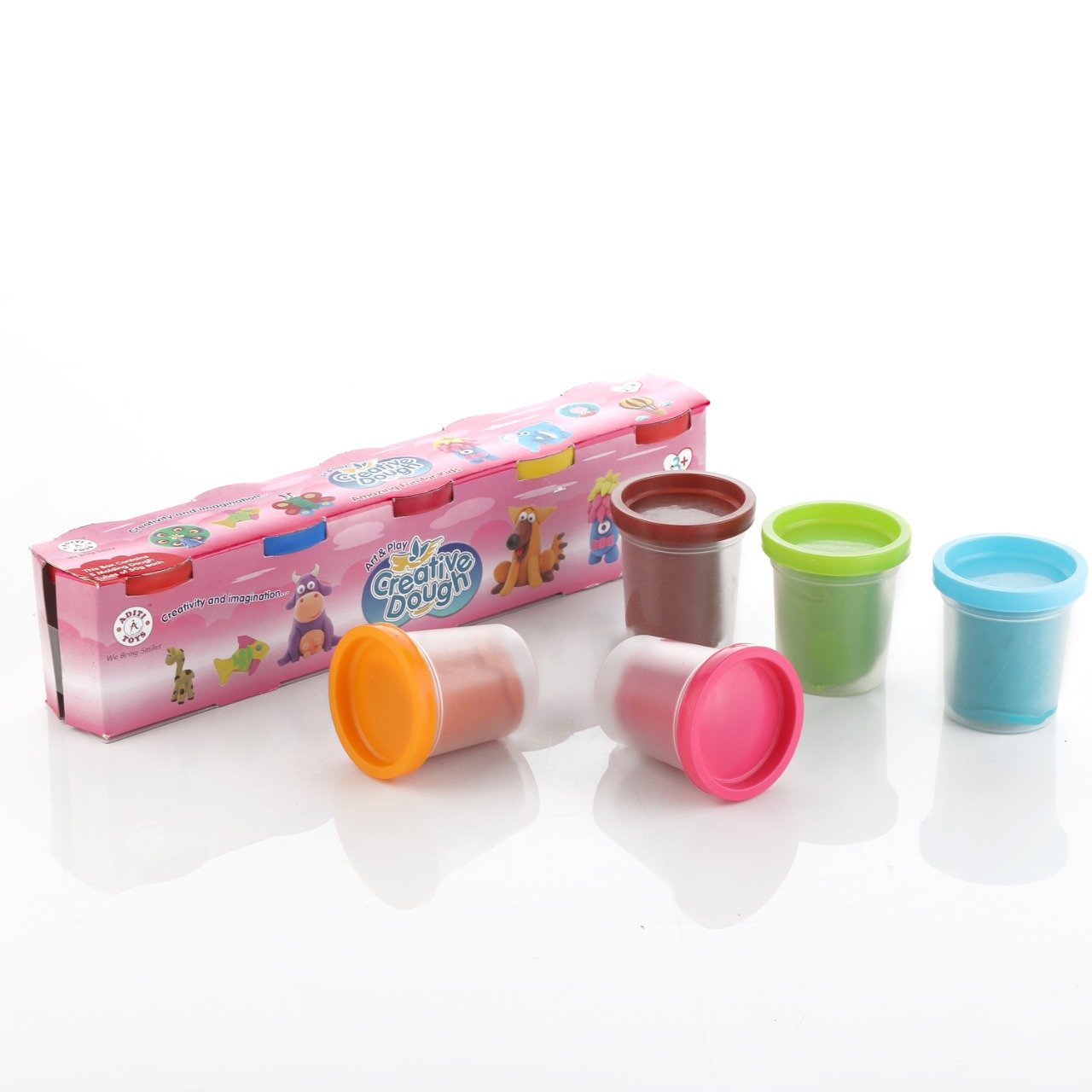 Colorful Non-Toxic Dough Clay Set (Pack of 5)