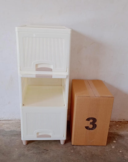 2-Layer Foldable Storage Drawer Unit