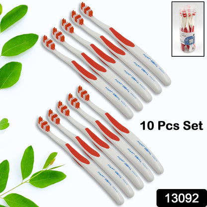 Soft Toothbrush Set with Round Case (10 Pcs)