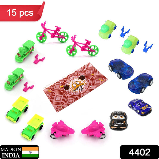 Push & Go Toy Combo Set for Kids (15 Vehicles)