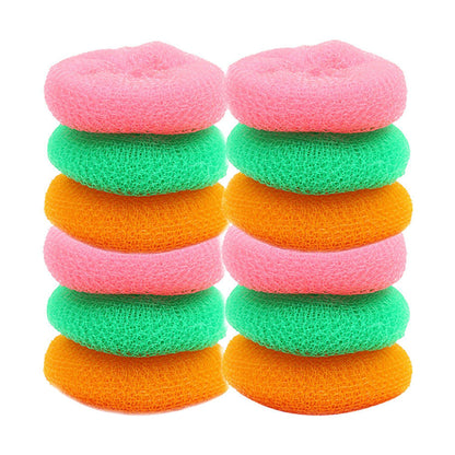 "Plastic Nylon Scrubber Set (12pcs)"