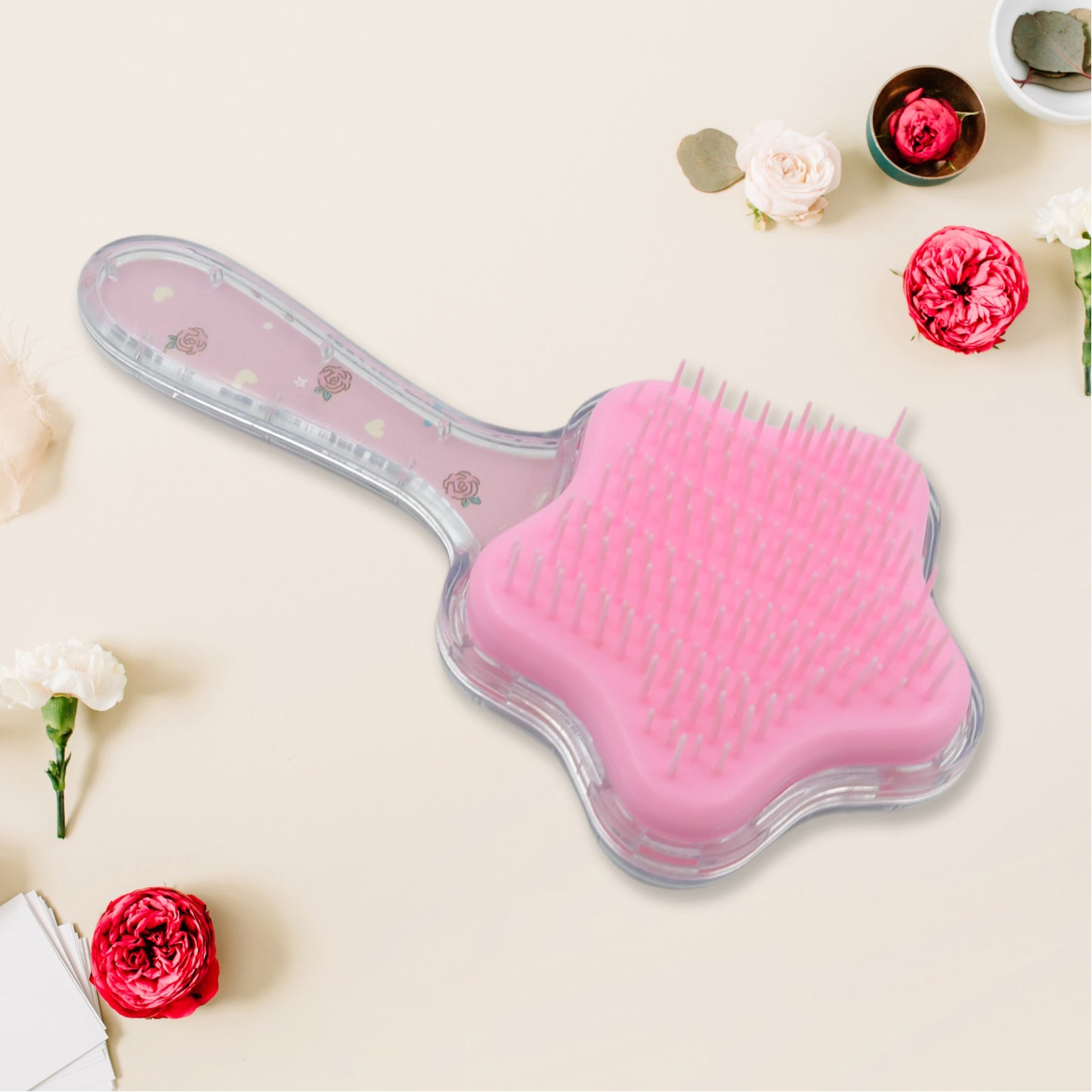 12572 Cartoon Hair Brush Massage Shower Comb Blur Wet Salon Hair Brushes Hair Styling Tools Glitter Comb Soft  Smooth Brush Mermaid Brush For Kids Return Gifts For Kids (1 Pc )