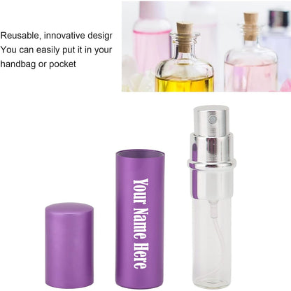 Customize Empty Spray  Perfume Bottle Refillable Fine Mist Perfume For Sanitizer Travel Beauty Makeup Perfume Filler(1 Pc)