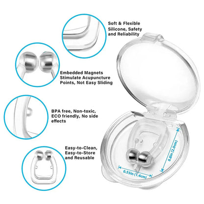 Silicone Magnetic Anti-Snoring Device for Sleepers