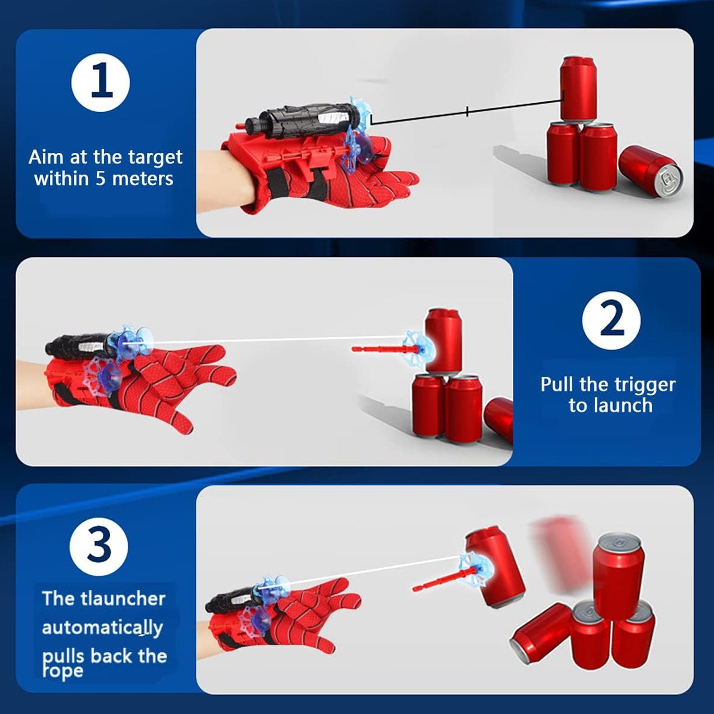 Sticky Wall Web Shooter Launcher for Boys