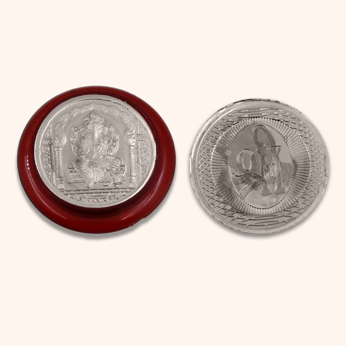 17987 Ganesh Ji Silver Color Coin For Gift  Pooja  Silver Coin  Silver Coin  Diwali Gift (1 Pc  (Metal Is Not Silver)