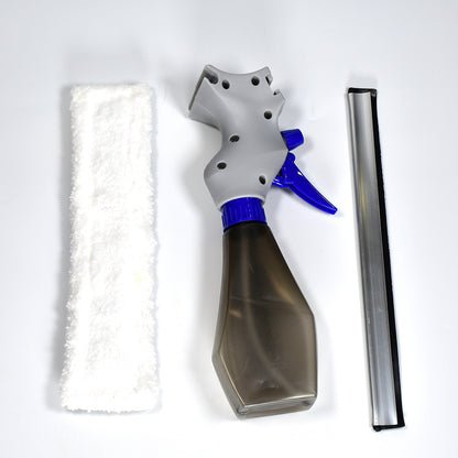 Plastic Glass Cleaner Spray & Brush