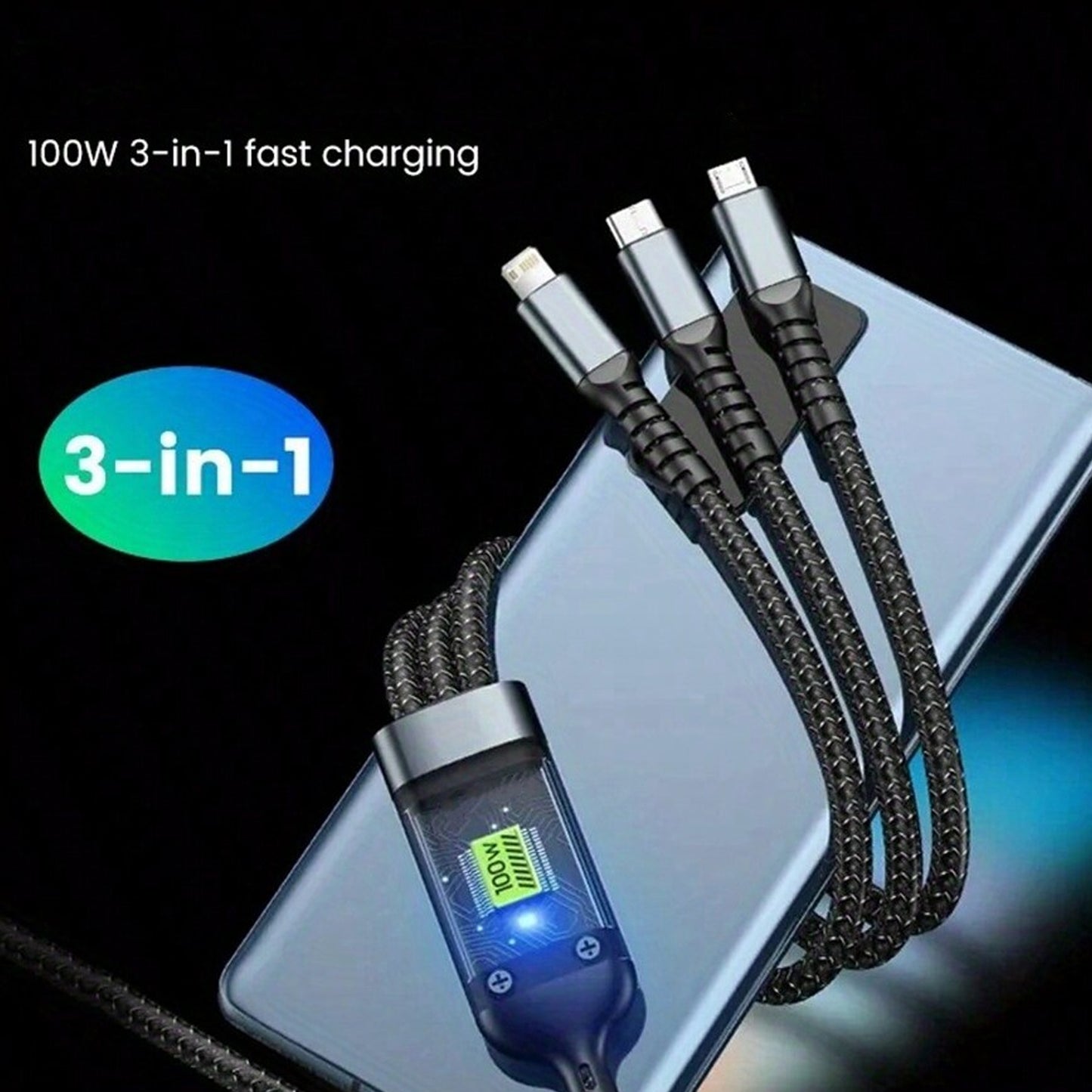 Super Fast 3-in-1 Charger Cable (100W)