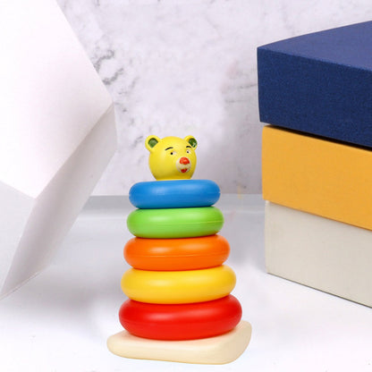 Colorful Teddy Stack-Up Rings for Babies