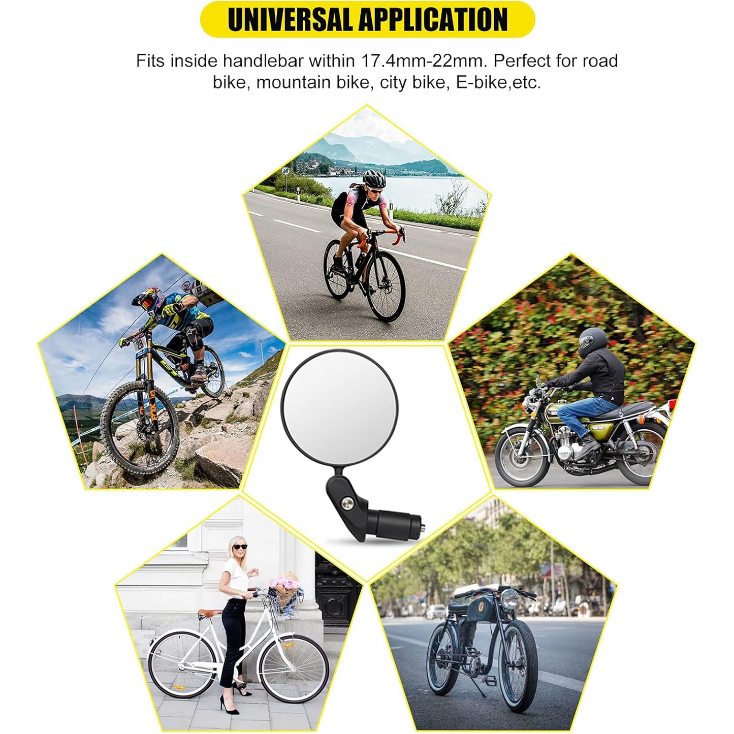 Foldable Rearview Bike Mirror - Durable & Safe