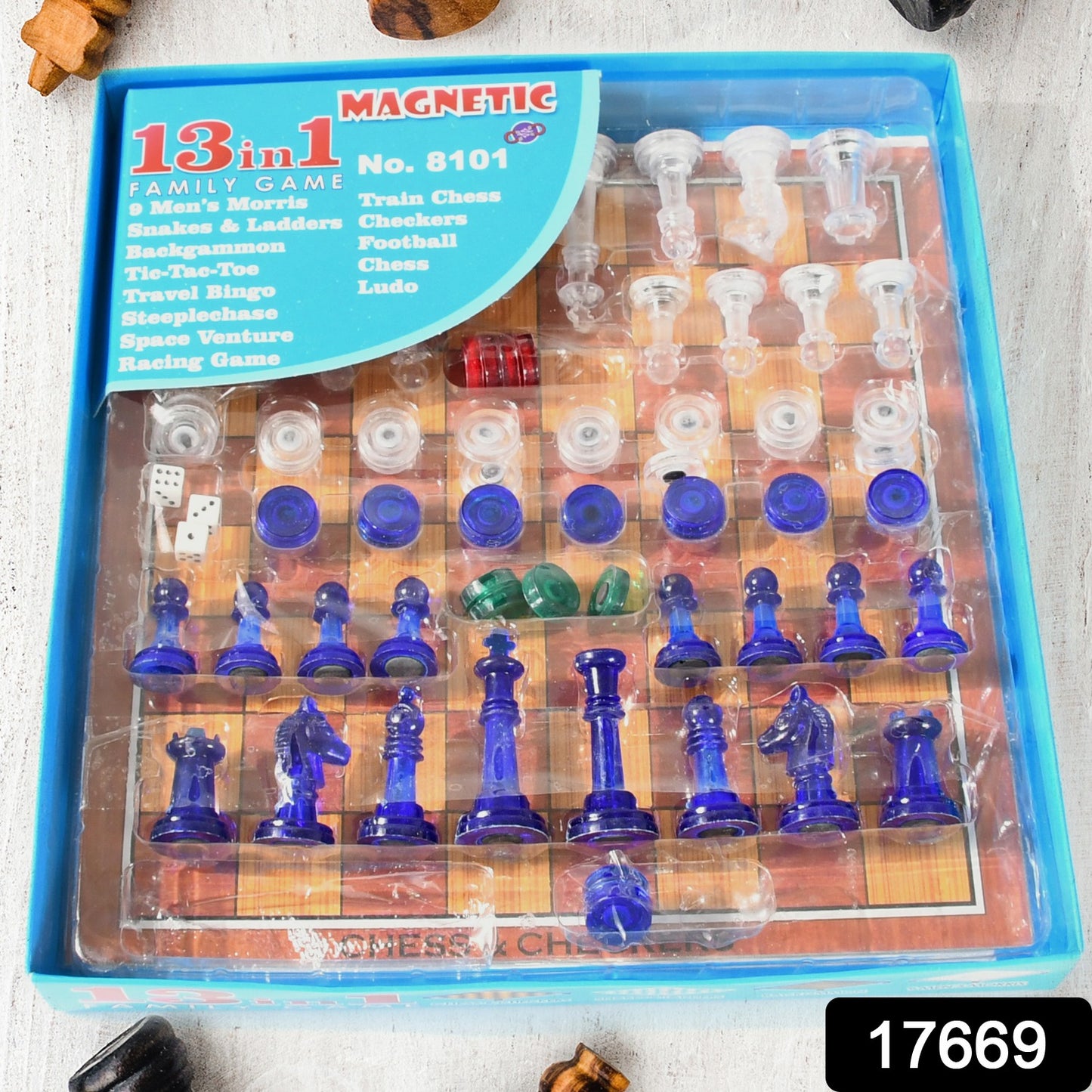 Multi-Game Family Set: Chess, Ludo, Snakes & Ladders & More