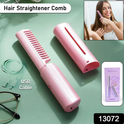 Mini Rechargeable Hair Straightener - USB Cordless