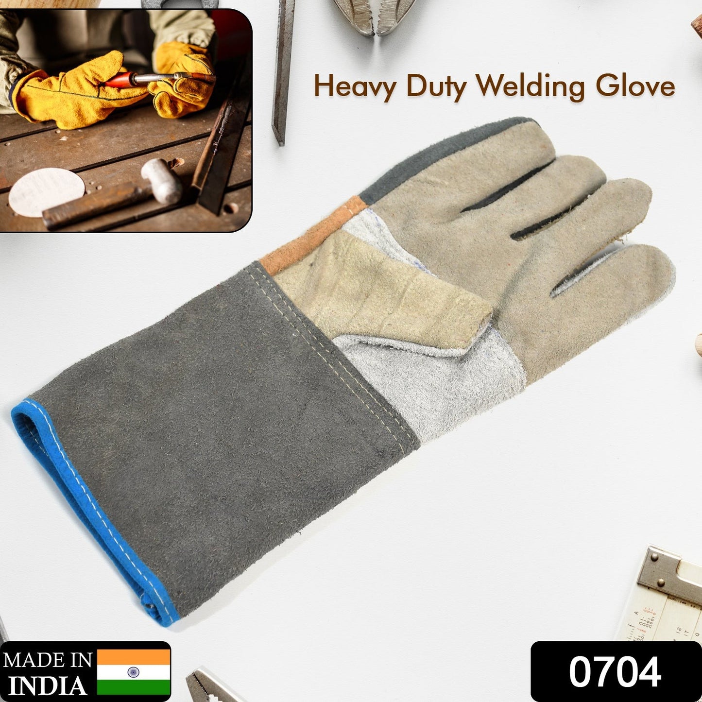 Heavy Duty Welding Leather Glove – Heat & Abrasion Resistant