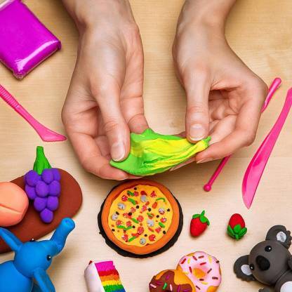 Non-Toxic Creative Dough Clay Set (5 Colors, 6 Pcs)