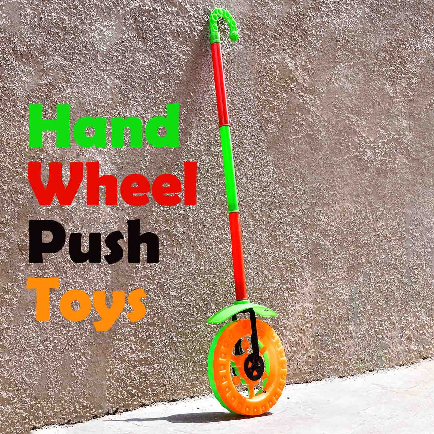 Push Toy with Handle & Glowing Wheels for Kids