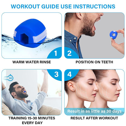 6128 Dark Blue Jaw Exerciser Used To Gain Sharp And Chiselled Jawline Easily And Fast