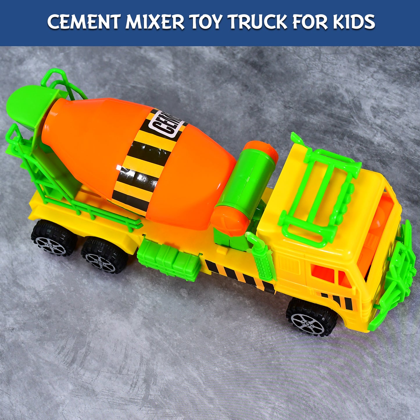 Pushback Cement Mixer Truck Toy for Children