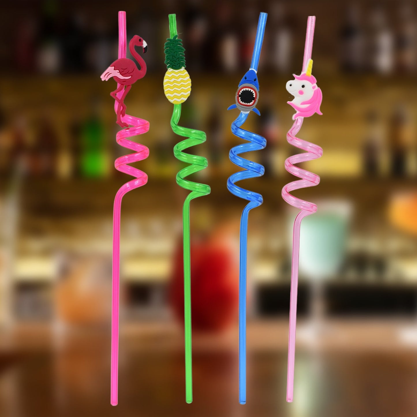 12 Fun Design Plastic Straws for Kids