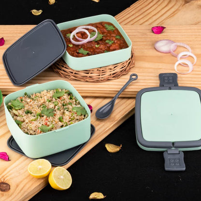 Eco-Friendly Green Lunch Box Set