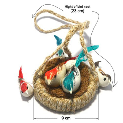 Artificial Jute Birds Nest Jhumar – Unique Wall Hanging