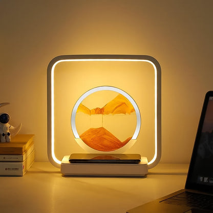 Wireless Charging LED Light with 3D Quicksand Effect