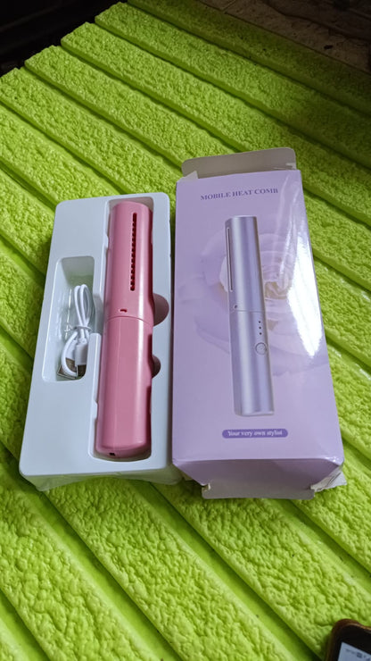 Mini Rechargeable Hair Straightener - USB Cordless