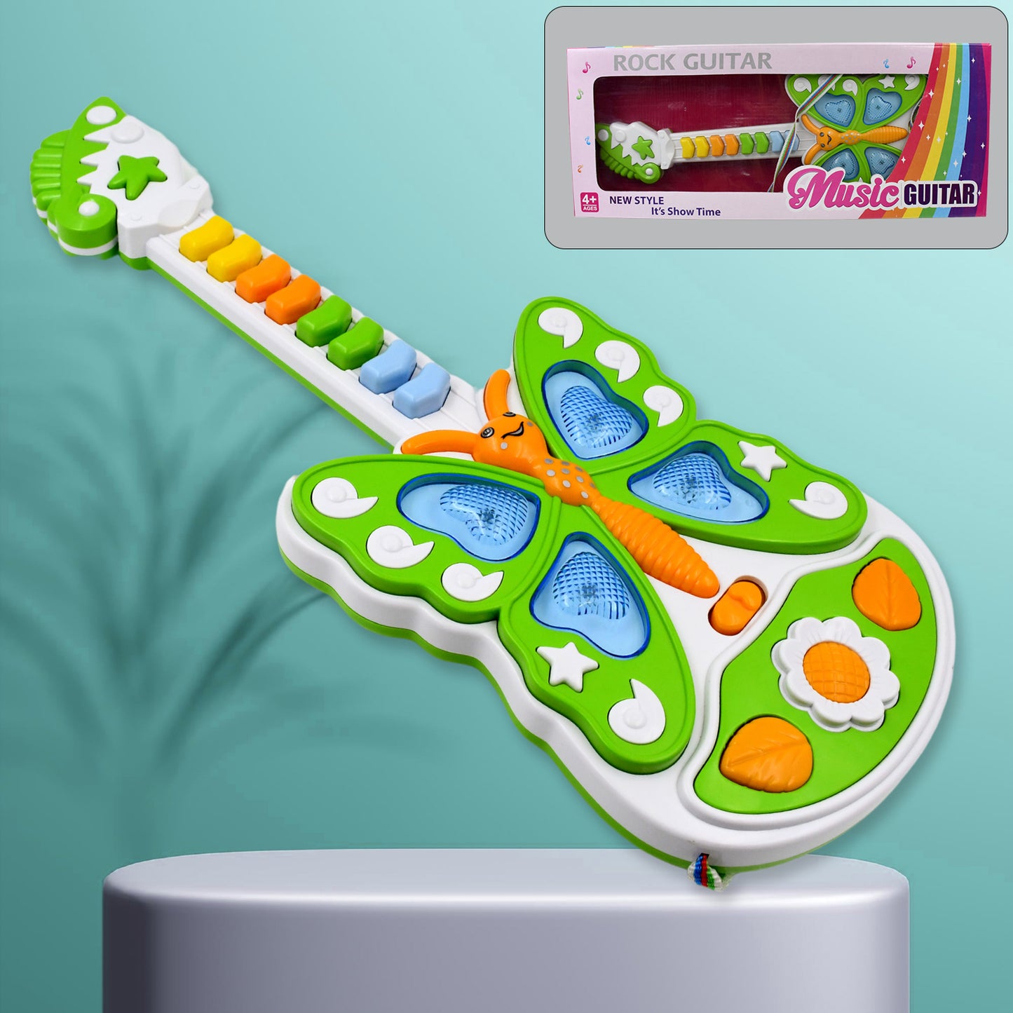 Musical Butterfly Guitar Toy (Battery Not Included)