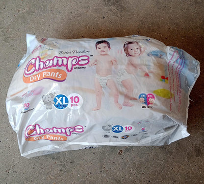 Champs XL Baby Diaper Pants - 10 Pcs