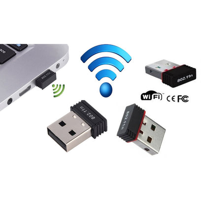 Compact Wi-Fi Adapter with Driver CD