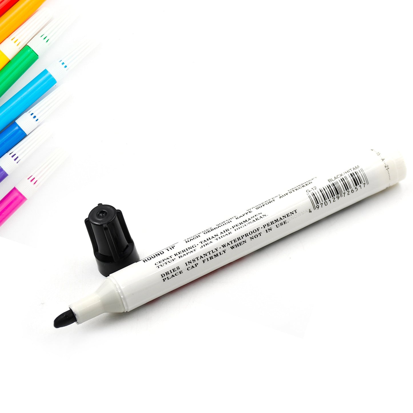 1603 Black Permanent Marker Leak Proof Marker Craftworks School Projects And Other  Suitable For Office And Home Use (Pack Of 12 Pc)