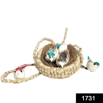 Artificial Jute Birds Nest Jhumar – Unique Wall Hanging